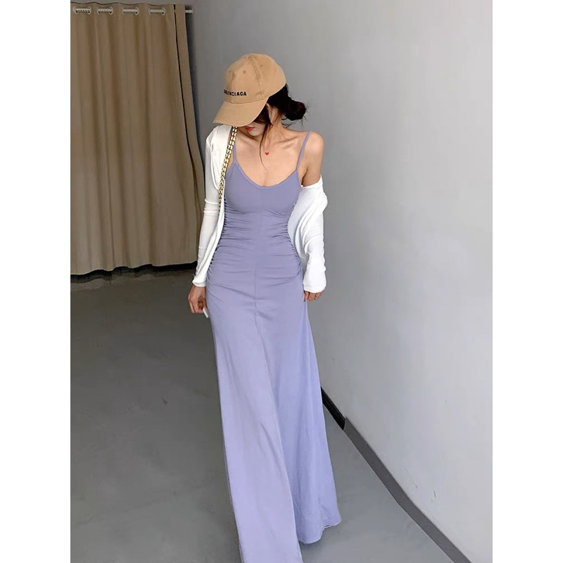 Order 15 ngày-Đầm maxi thun dún eo #1272