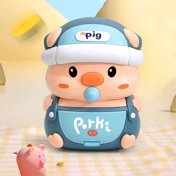 Đồ Chơi Két Giữ Tiền Hình Vịt Con Cho Bé Money Box Có Nhạc Khóa Mật Khẩu Bằng Vân Tay Tặng Kèm Dây Đeo & Pin Cho Bé