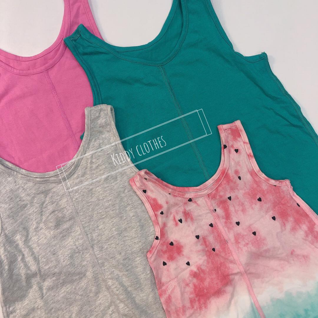 Áo thun 3 lỗ sát nách mùa hè chất cotton cho bé gái/Áo 3 lỗ mùa hè cho bé gái hàng xuất dư xịn