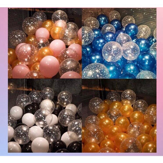 Mix 30 bóng bay các màu, pastel, bóng nhũ, bóng chấm sao bóng bay sinh nhật trang trí tiệc sinh nhật giá rẻ