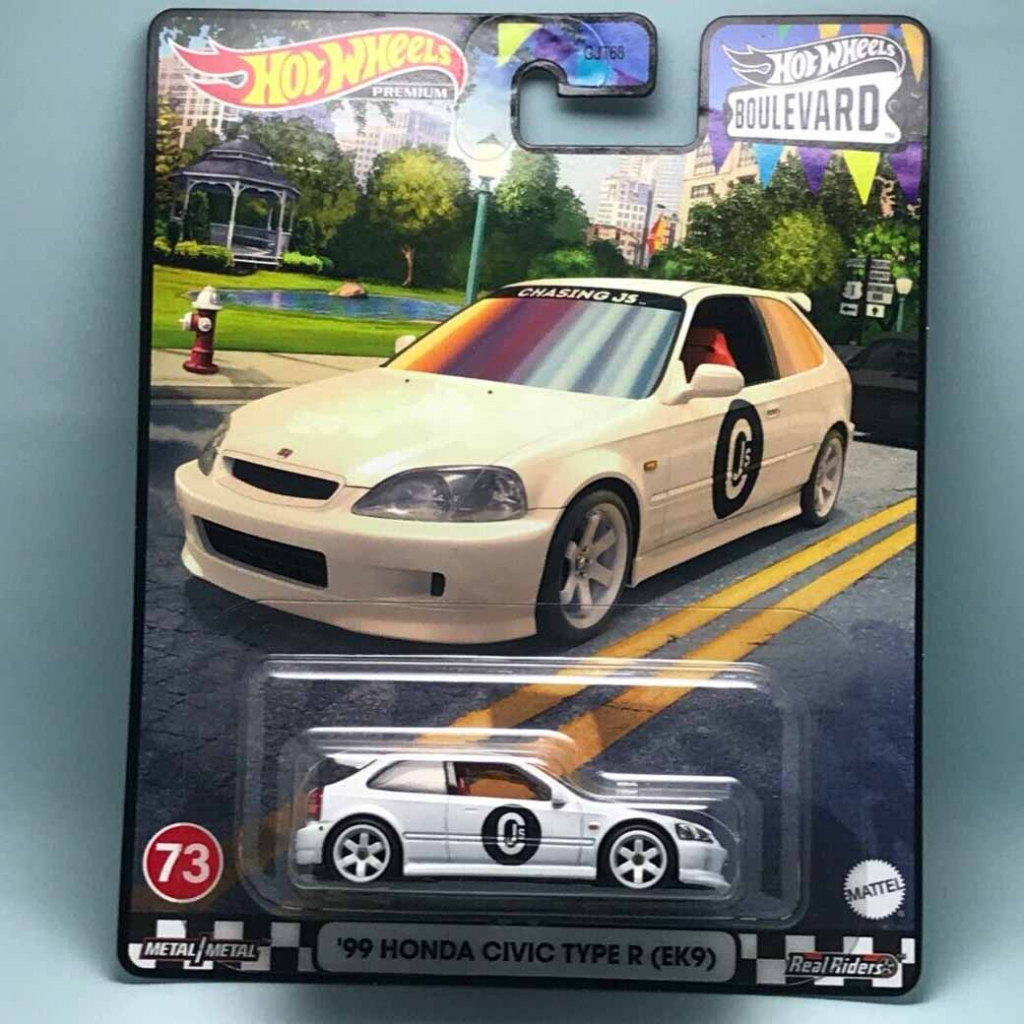 Xe mô hình Hot Wheels Premium BOULEVARD '99 HONDA CIVIC TYPE R (EK9)