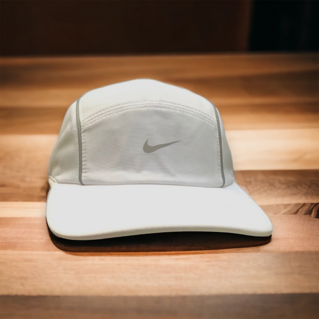 Mũ lưỡi trai Nón kết N.ike cao cấp 5Panel Vải dù Màu Trắng Phối Nỉ 2 cạnh Thoáng khí N-381.