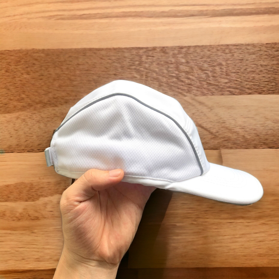 Mũ lưỡi trai Nón kết N.ike cao cấp 5Panel Vải dù Màu Trắng Phối Nỉ 2 cạnh Thoáng khí N-381.