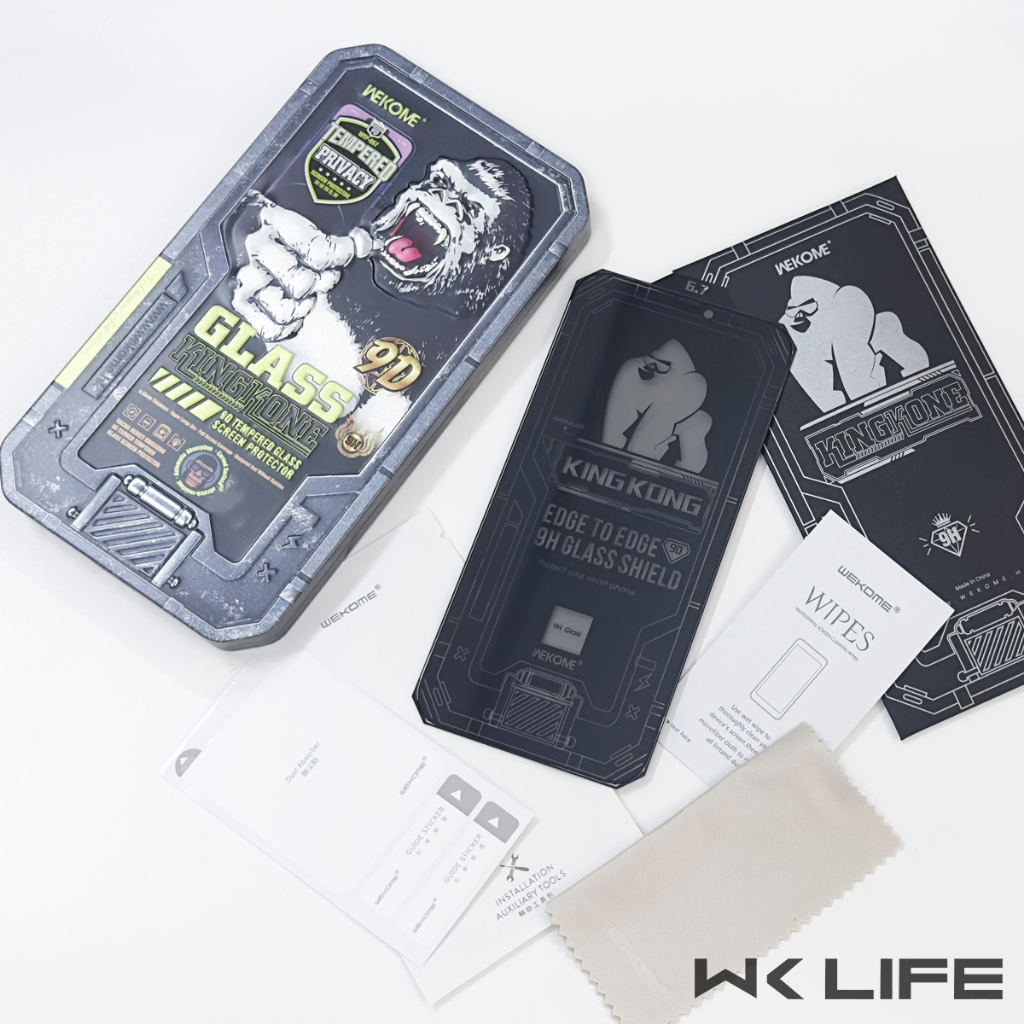 Cường Lực Chống Nhìn Trộm WK Kingkong | Full Màn Hình | Hàng Xịn Full Hộp Chính Hãng