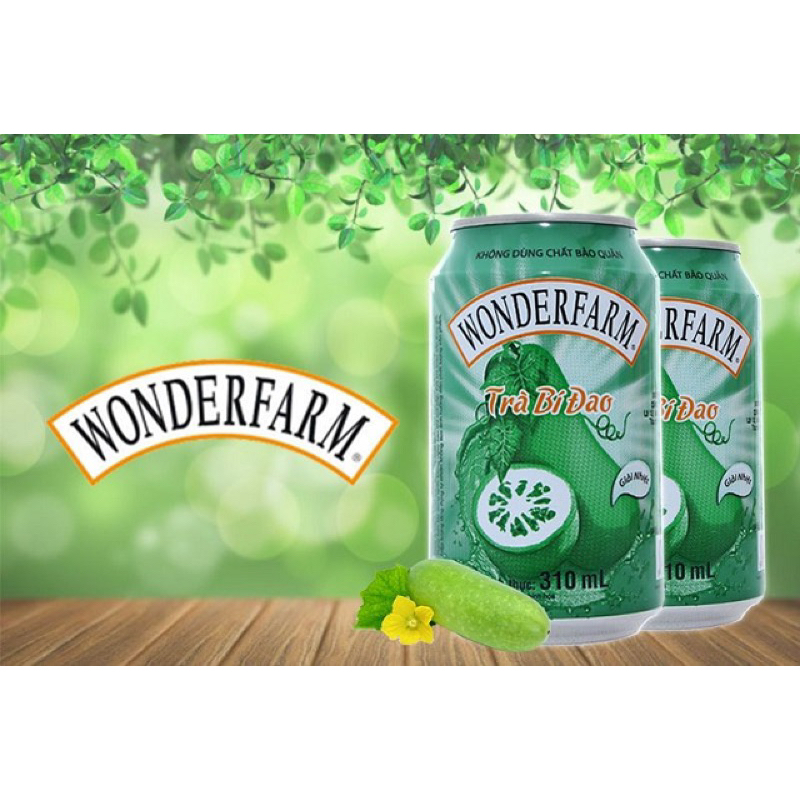 Thùng 24 lon nước sâm bí đao Wonderfarm 310ml