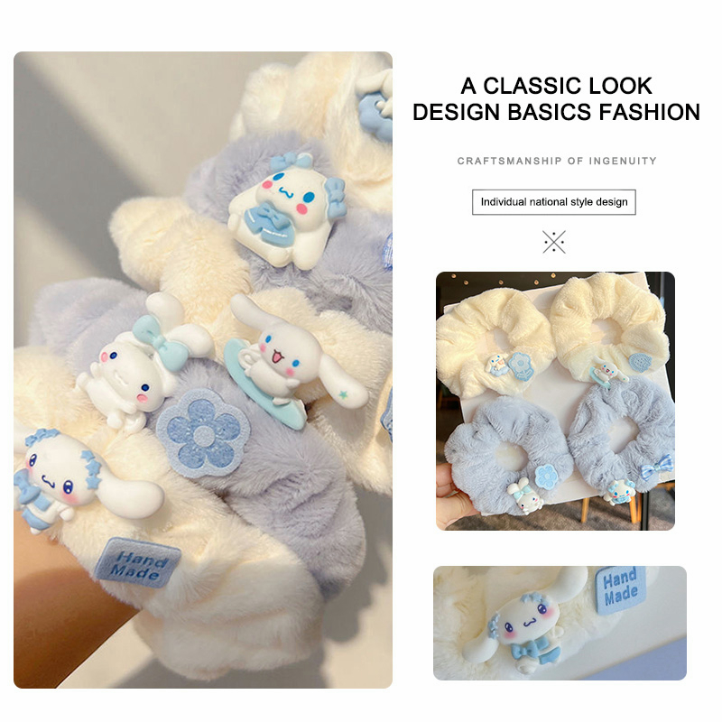 🍒🍒CHERRYKOKO Dây Buộc Tóc Acrylic Hình Chú Chó Dễ Thương Cho Nữ