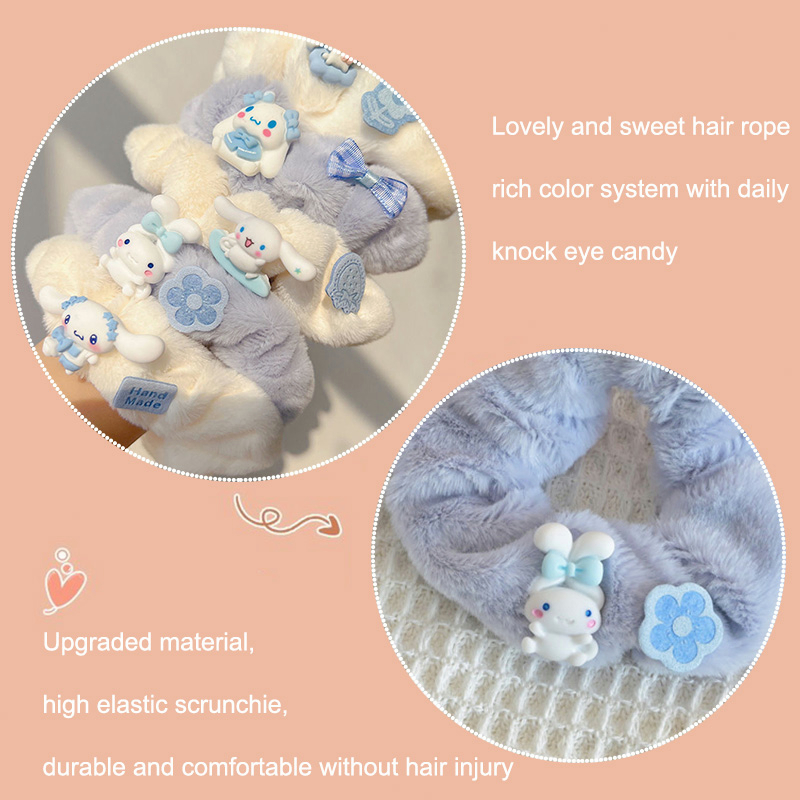 🍒🍒CHERRYKOKO Dây Buộc Tóc Acrylic Hình Chú Chó Dễ Thương Cho Nữ