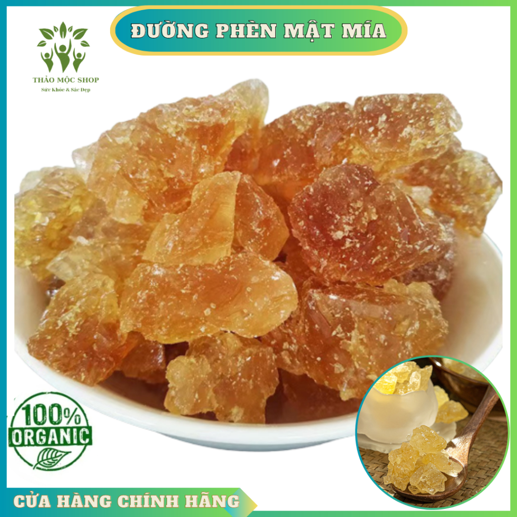 Đường Phèn Mật Mía Kết Tinh Tự Nhiên Loại Thượng Hạng Đường Phèn Vàng Nguyên Bản Nấu Chè Chưng Yến
