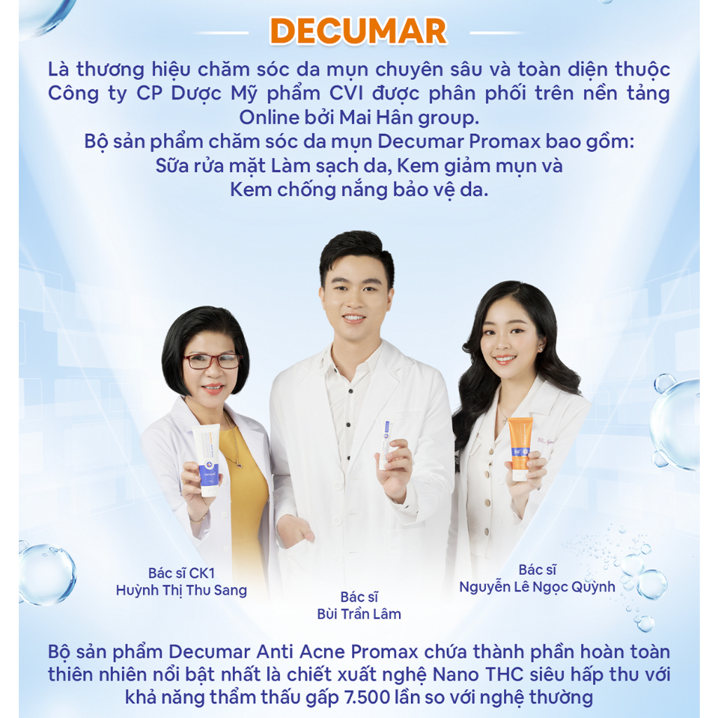 Kem chống nắng ngăn tia uv, ngừa sạm da Decumar Promax Sunblock Cream SPF50+ 50g- DH Beauty