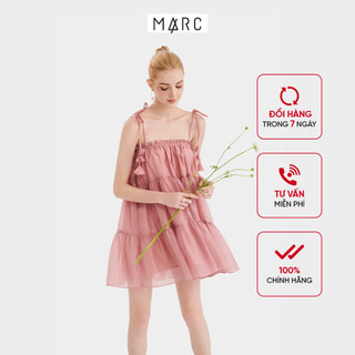 Đầm 2 dây MARC FASHION form baby doll nhún bèo ngực - FANT051523
