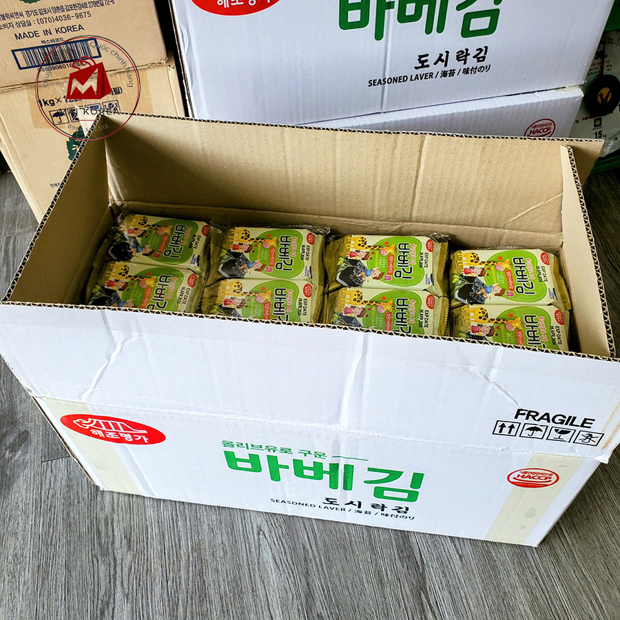 Rong biển miếng ăn liền cuộn cơm cho bé Baby Kim bịch 3 gói x 24 bịch