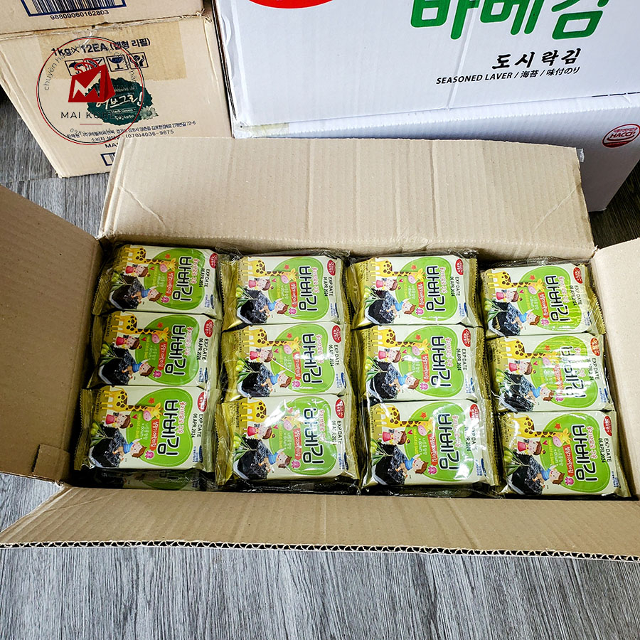 Rong biển miếng ăn liền cuộn cơm cho bé Baby Kim bịch 3 gói x 24 bịch