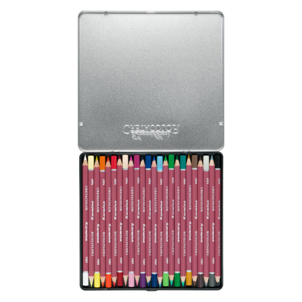 Chì Cretacolor Karmina set 12/24 màu hộp thiếc