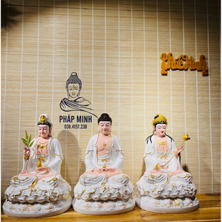 Tôn tượng tam thánh tây phuong 30cm