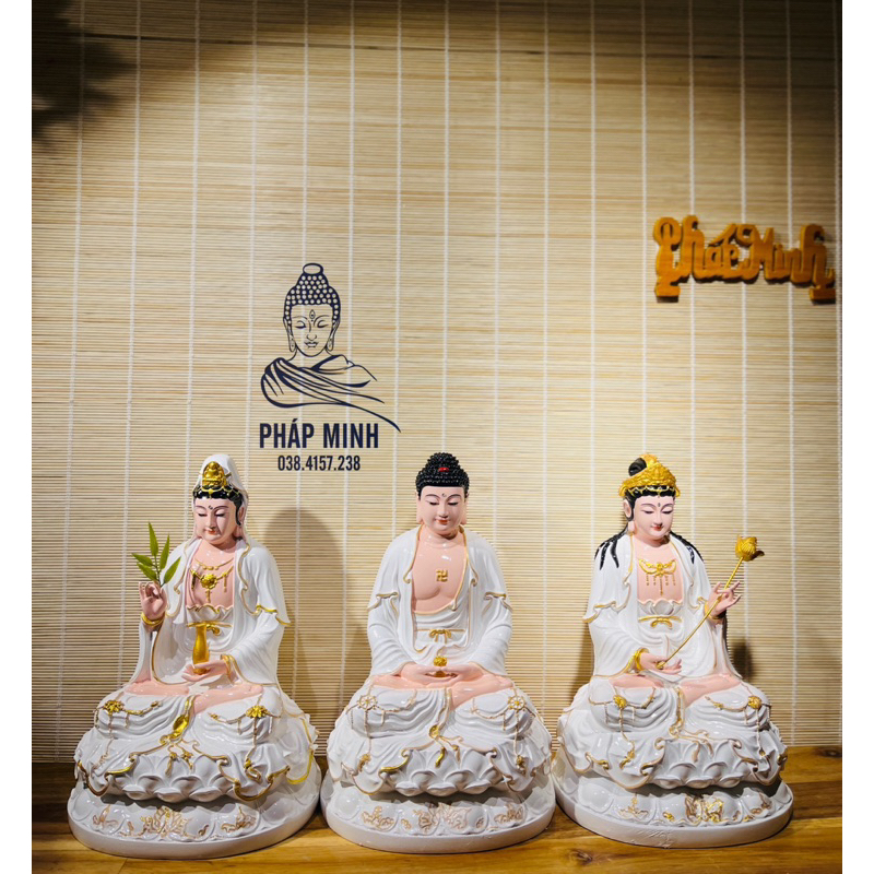 Tôn Tượng Tam Thánh Tây Phuong 30CM