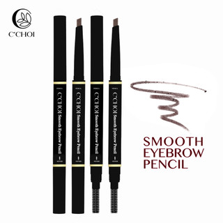 Chì kẻ mày c'choi - smooth eyebrow pencil #01 dark gray - xám đậm - 2 đầu lâu trôi 0.2g