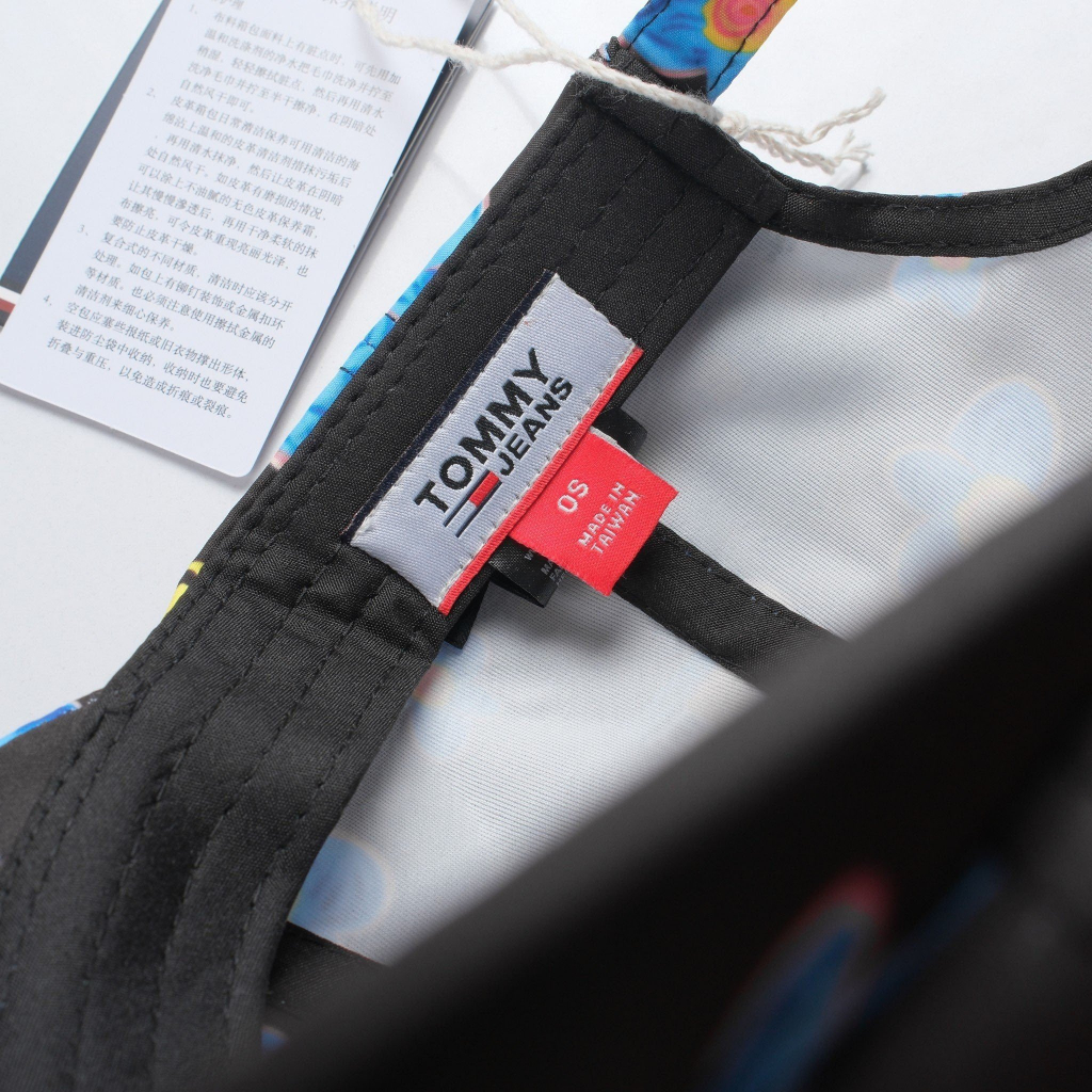 Bộ Nón Tom.my Họa Tiết Hoa Xanh Chất Vải Kaki Cao Cấp, Có Kèm Hình Thật, Hàng VNXK.