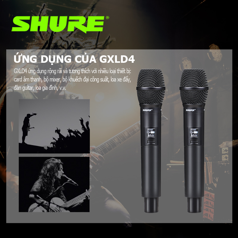 Shuer/GXLD4 microphone wireless,micro không dây cao cấp,micro hát karaoke không dây chống hú