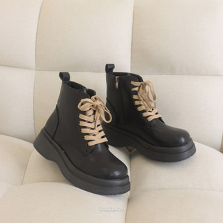 Boot cổ vừa cao cấp mũi tròn cc17 tiemgiayboot
