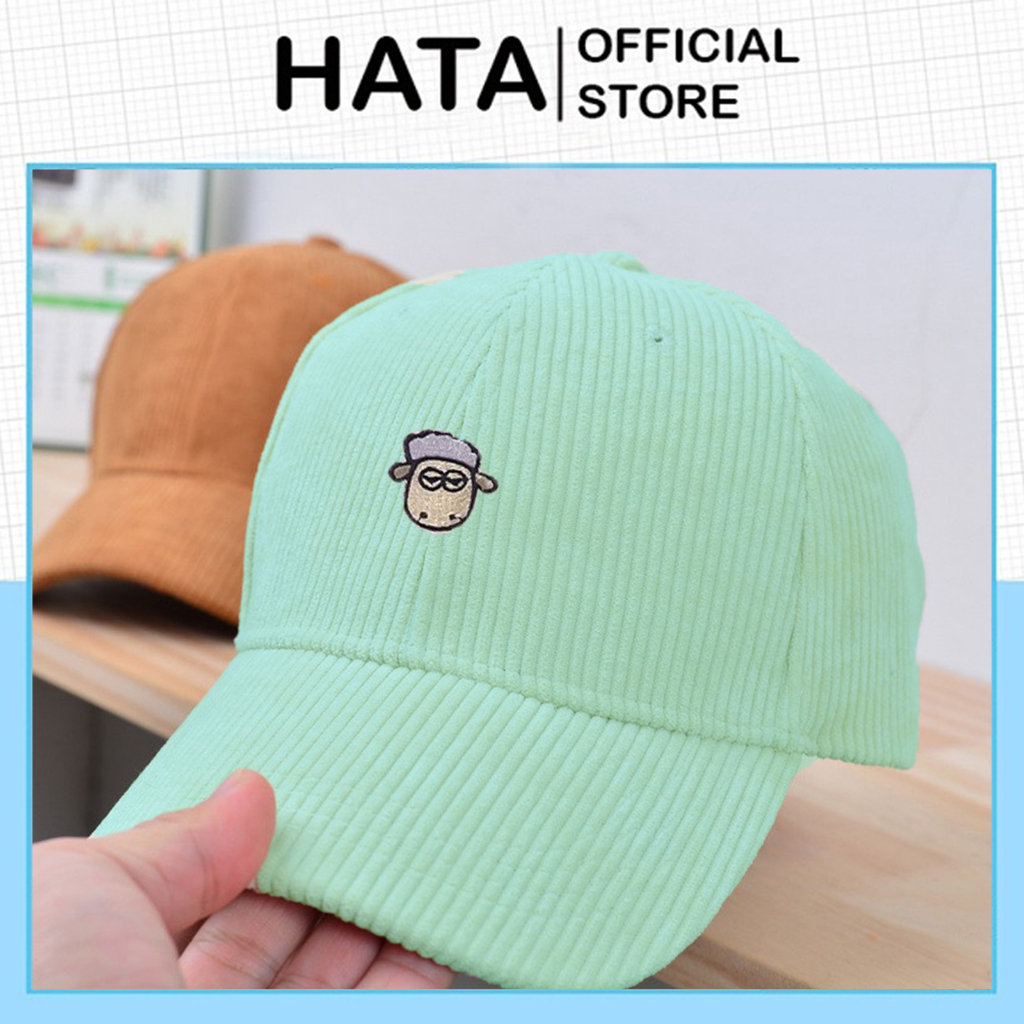 Mũ Lưỡi Trai Nón Kết Nhung Cao Cấp Thêu Mặt Cừu 426 Phong Cách RETRO - Hata24h