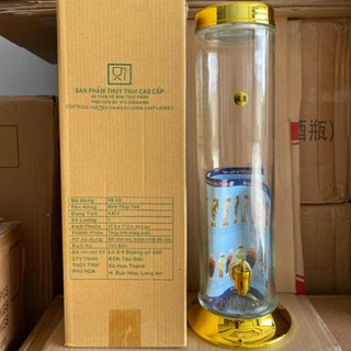 Bình ngâm sâm dáng trụ thủy tinh phú hòa 4.8 lít