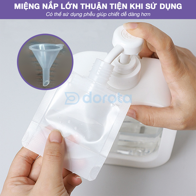 Túi chiết mỹ phẩm du lịch DOROTA đựng dầu gội, sữa rửa mặt sữa tắm TC