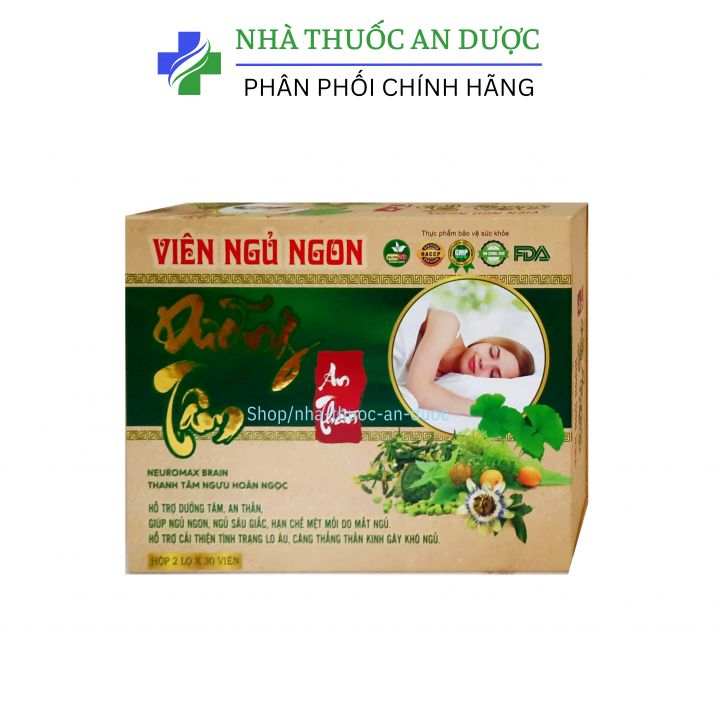 Viên ngủ ngon dưỡng tâm an thần giúp ngủ sâu tăng sức khỏe - Hộp 60 viên