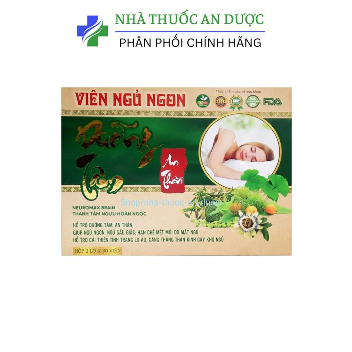 Viên ngủ ngon dưỡng tâm an thần giúp ngủ sâu tăng sức khỏe - Hộp 60 viên
