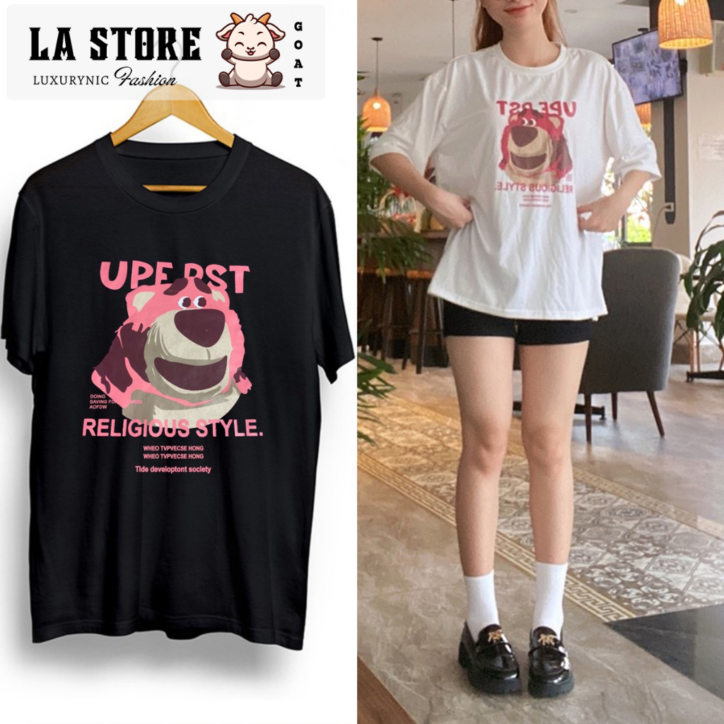 Áo thun gấu lotso form rộng  Miucho chất vải cotton in graphic | BigBuy360 - bigbuy360.vn