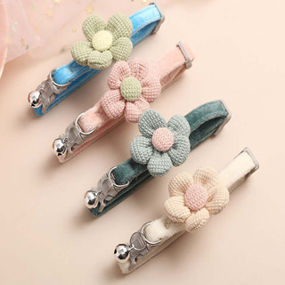  Vòng Cổ Hoa Mèo Con Chó Nhỏ Cún Đồ Phụ Kiện Lục Lạc Cho Thú Cưng Có Chuông Dây Đeo Cổ Chó Len Điều Chỉnh Cao Cấp Lapet 