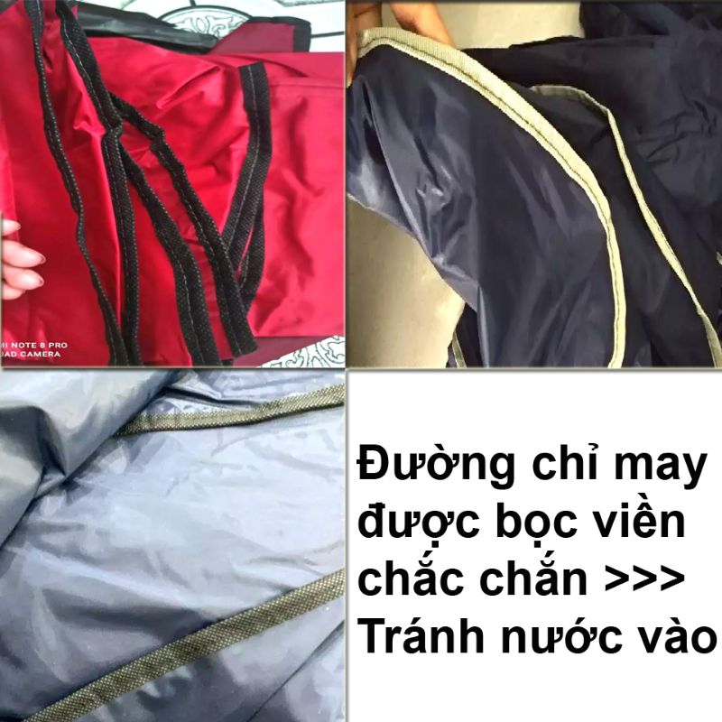 Áo bạt phủ trùm xe máy LOẠI DẦY SH150i, Vision, chống thấm tuyệt đối 2.2x1.2m