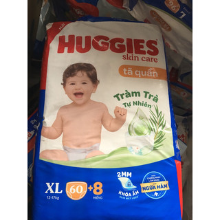 ( cộng 8 miếng) Bỉm quần huggies size M74, L68, Xl 62 cộng thêm 8 miếng