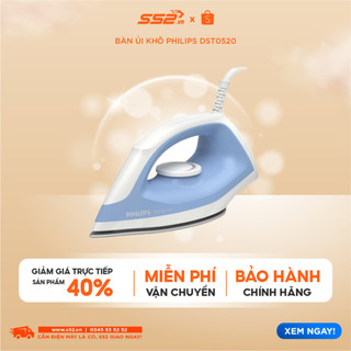Bàn ủi khô philips dst0520, công suất 1.200w, mặt đế chống dính - hàng chính hãng