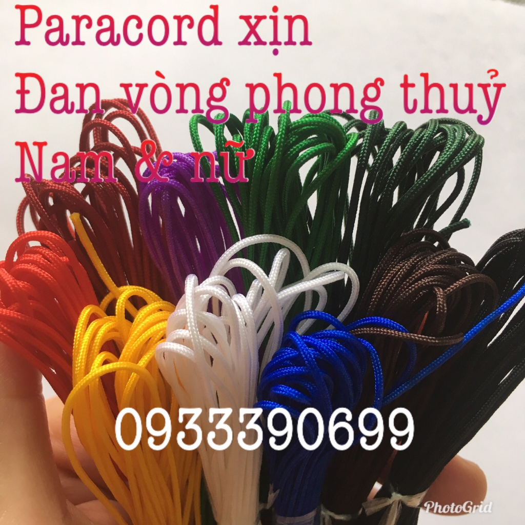 🍀🌺 Dây dù XỊN có lõi rút paracord size 0.8mm-2mm đan thắt vòng nam nữ, phong thủy