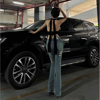 Quần jeans loe Y2k cạp thấp
