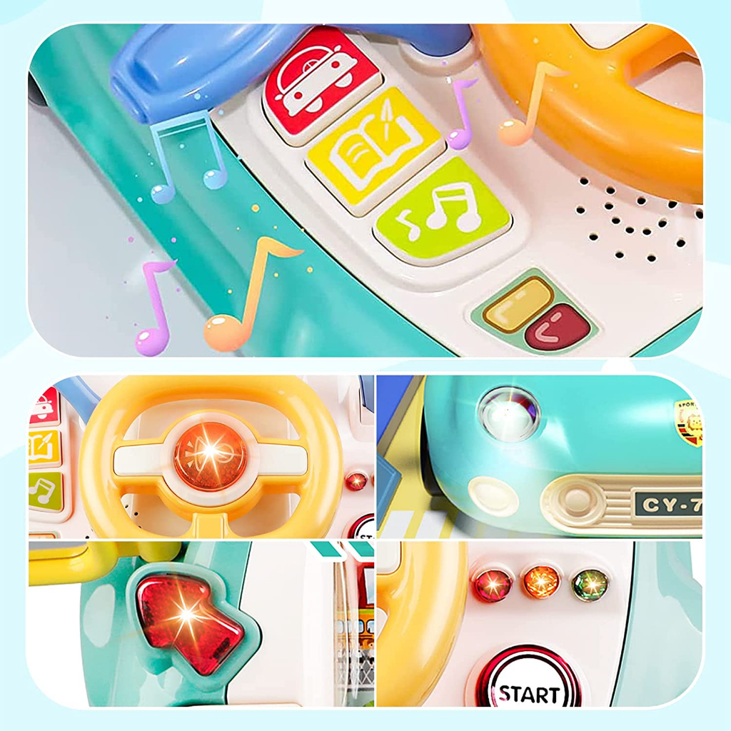 Đồ Chơi Vô Lăng Xe Hơi Đa Năng Có Đèn Và Nhạc Cho Bé