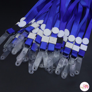 Dây đeo thẻ lụa móc nhựa 1cm RE01
