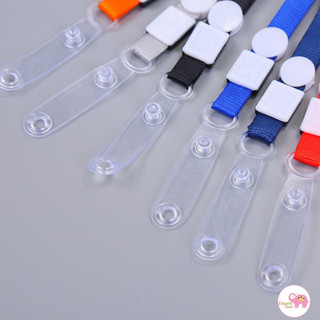 Dây đeo thẻ lụa móc nhựa 1cm RE01