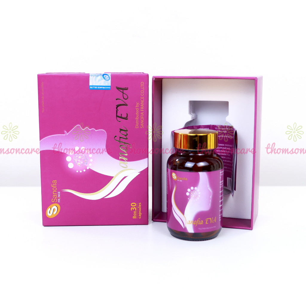 Combo làm đẹp da, viên uống L Cystine 60 viên, Sanofia Eva Tím 30 viên tím và Vitamin C DHC 60 viên - Thomsoncare
