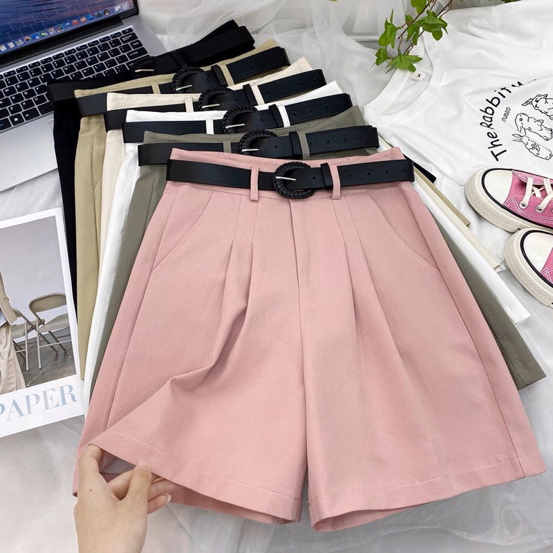 Quần sooc kaki kèm đai , hàng QC loại 1 có sẵn