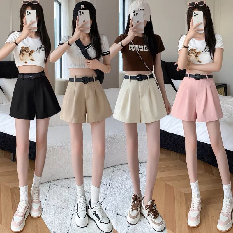 Quần sooc kaki kèm đai , hàng QC loại 1 có sẵn