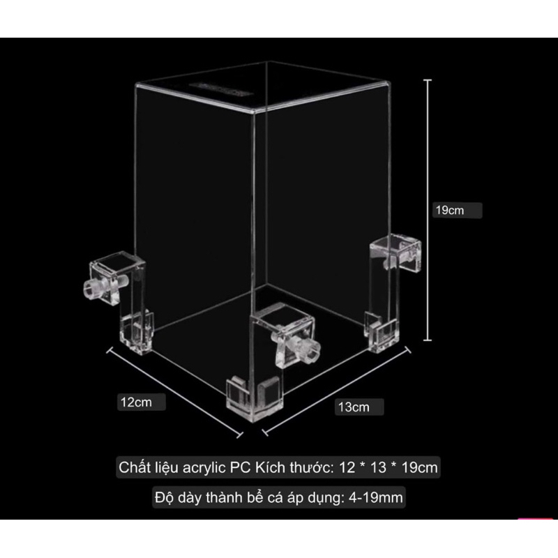 Box Acrylic VOONLINE - Box Úp Ngược Trang Trí Bể Cá