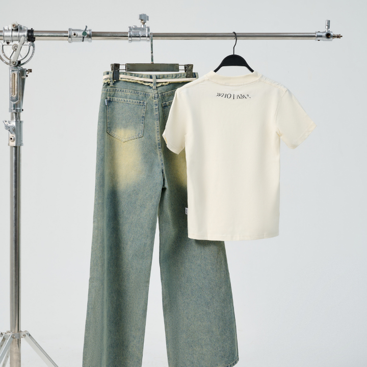 Áo thun baby tee form fit Burn out, áo thun unisex nam nữ chất liệu cotton Pants B02