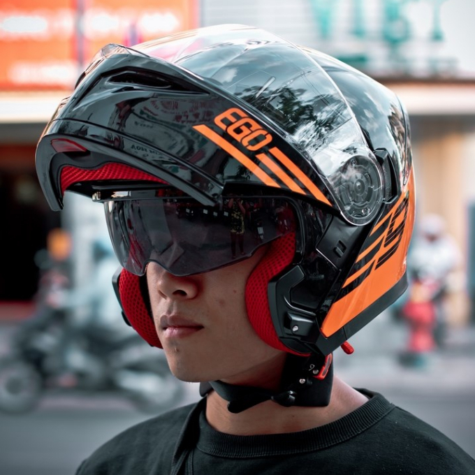 MŨ BẢO HIỂM FULLFACE LẬT HÀM EGO E9 - Biker Sài Gòn