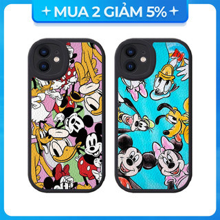 Ốp Lưng iPhone 16 Pro/15 Pro Max/14 Pro Max/16 Pro Max...Vân Da Bảo vệ Camera Hình Mickay Vui