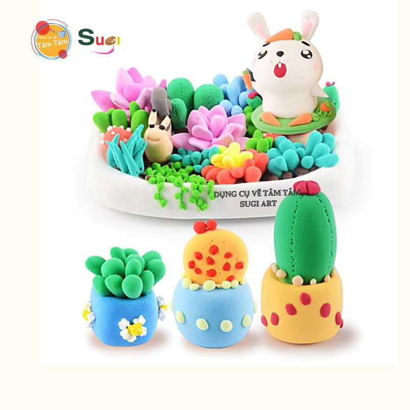 [ TÂM TÂM ] Đất sét Nhẹ - màu trắng - gói gần 100g  , dùng để bỏ vào slime hoặc nặn trang trí