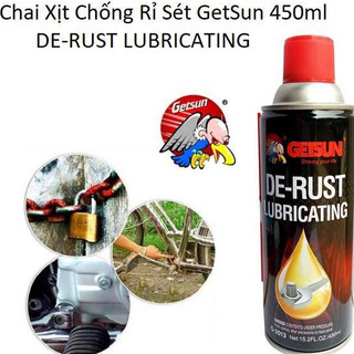 Chai xịt bôi trơn, tháo ren, chống rỉ sét Getsun 450ml cao cấp cho ô tô