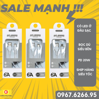 Cáp sạc sendem 6a m35 hỗ trợ sạc nhanh cổng/micro/typec-bảo hành 03 tháng 1 đổi 1