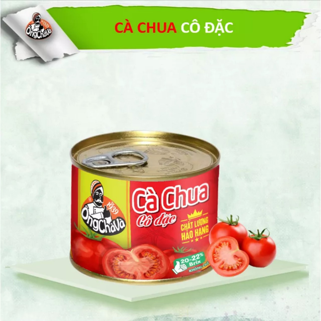 SỐT CÀ CHUA CÔ ĐẶC ÔNG CHÀ VÀ LON 210GR