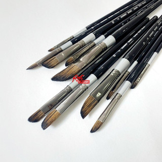 Full size cọ vẽ màu nước lông sóc đầu vát xéo blade sunway basic b207